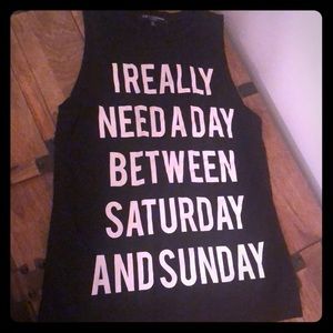 NWT ONE CLOTHING. Black Weekend Lounge Tee 🔕